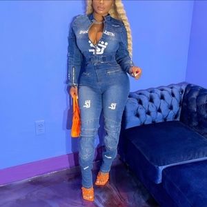 Shane justin denim jumpsuit
